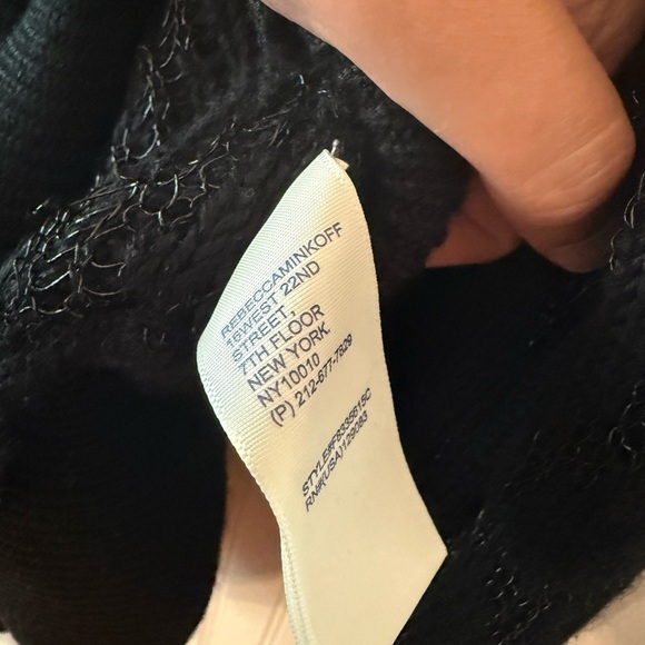 Rebecca Minkoff Cold Shoulder Black Sparkle Small Sweater - Picture 4 of 5